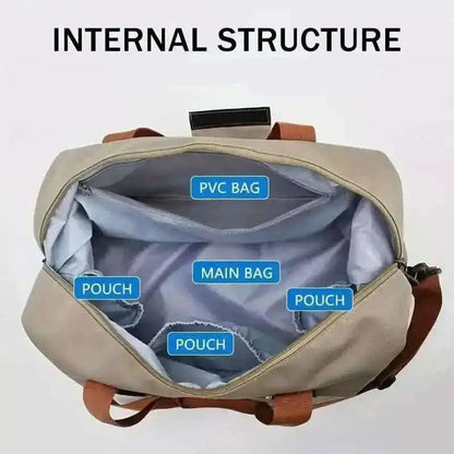 Nylon Duffel Bag for Travel – Large Capacity, Foldable, Shoe Compartment – Men & Women Cartsfy Inc.