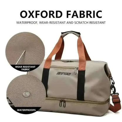 Nylon Duffel Bag for Travel – Large Capacity, Foldable, Shoe Compartment – Men & Women Cartsfy Inc.