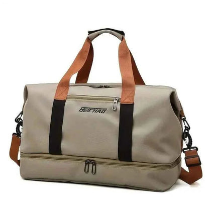 Nylon Duffel Bag for Travel – Large Capacity, Foldable, Shoe Compartment – Men & Women - Cartsfy Inc.