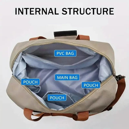Nylon Duffel Bag for Travel – Large Capacity, Foldable, Shoe Compartment – Men & Women - Cartsfy Inc.