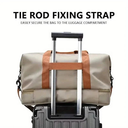 Nylon Duffel Bag for Travel – Large Capacity, Foldable, Shoe Compartment – Men & Women - Cartsfy Inc.