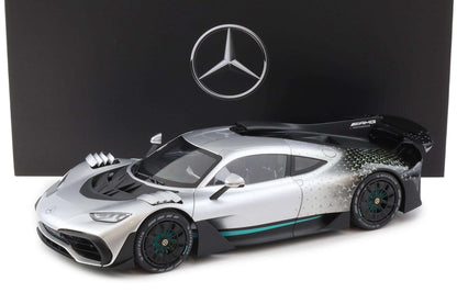 NZG 2023 Mercedes Benz One AMG (C298) Hightech Silver 1:12 DEALER EDITION Cartsfy Inc.
