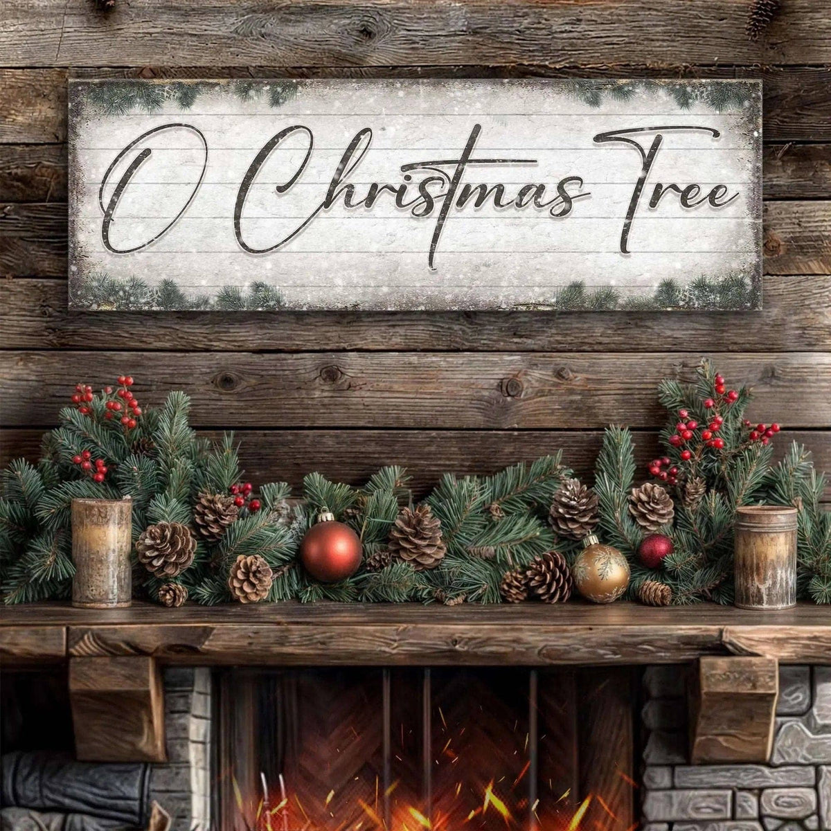 O Christmas Tree, Wood Christmas Sign Tailored Canvases 12x36 inch Medium Premium Gallery Wrapped 16x48 inch Large Premium Gallery Wrapped 20x60 inch Extra Large Premium Gallery Wrapped 12x36 inch Medium Premium Gallery Wrapped-16x48 inch Large Premium Gallery Wrapped-20x60 inch Extra Large Premium Gallery Wrapped-