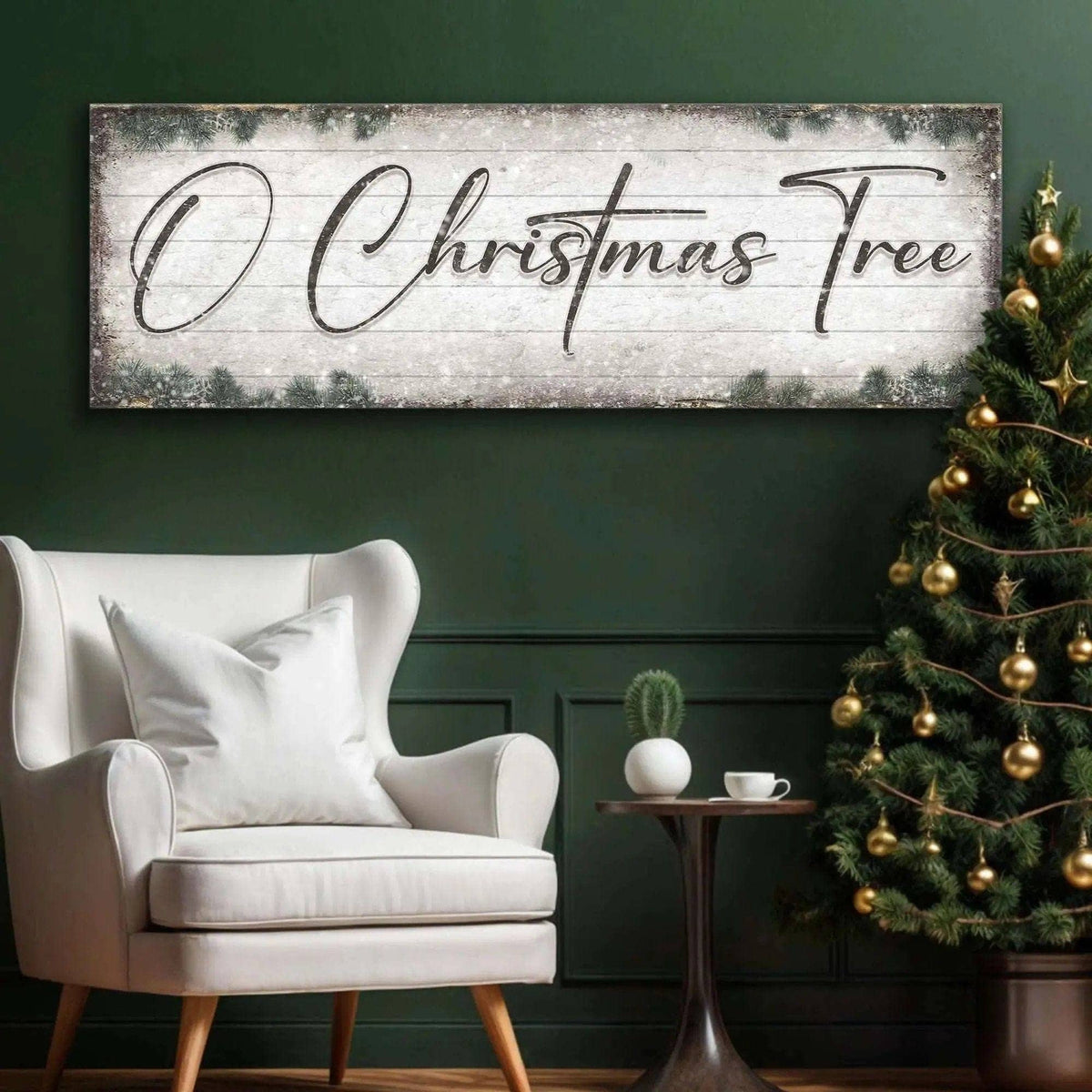 O Christmas Tree, Wood Christmas Sign Tailored Canvases 12x36 inch Medium Premium Gallery Wrapped 16x48 inch Large Premium Gallery Wrapped 20x60 inch Extra Large Premium Gallery Wrapped 12x36 inch Medium Premium Gallery Wrapped-16x48 inch Large Premium Gallery Wrapped-20x60 inch Extra Large Premium Gallery Wrapped-
