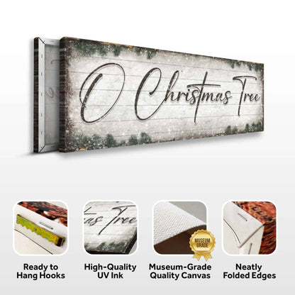 O Christmas Tree, Wood Christmas Sign Tailored Canvases 12x36 inch Medium Premium Gallery Wrapped 16x48 inch Large Premium Gallery Wrapped 20x60 inch Extra Large Premium Gallery Wrapped 12x36 inch Medium Premium Gallery Wrapped-16x48 inch Large Premium Gallery Wrapped-20x60 inch Extra Large Premium Gallery Wrapped-