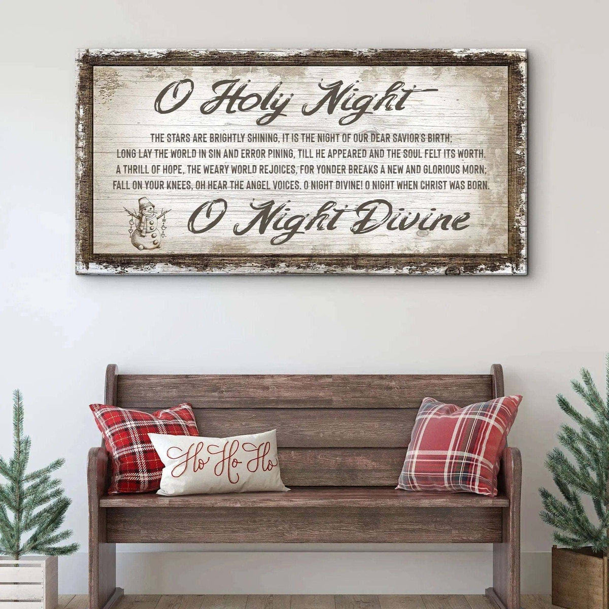 O Holy Night Christmas Sign Tailored Canvases 20x10 inch Medium Premium Gallery Wrapped 48x24 inch Large Premium Gallery Wrapped 60x30 inch Extra Large Premium Gallery Wrapped 20x10 inch Medium Premium Gallery Wrapped-48x24 inch Large Premium Gallery Wrapped-60x30 inch Extra Large Premium Gallery Wrapped-