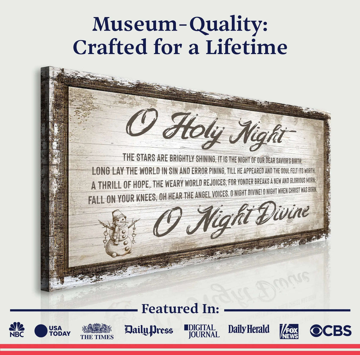 O Holy Night Christmas Sign Cartsfy Inc.