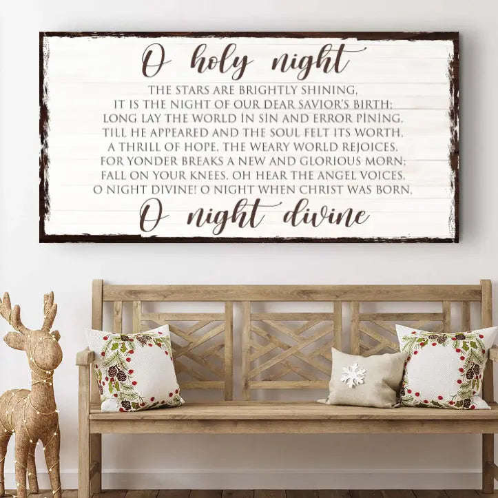 O Holy Night Christmas Sign II Cartsfy Inc.