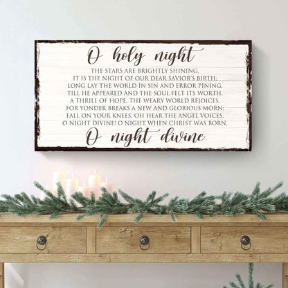 O Holy Night Christmas Sign II
