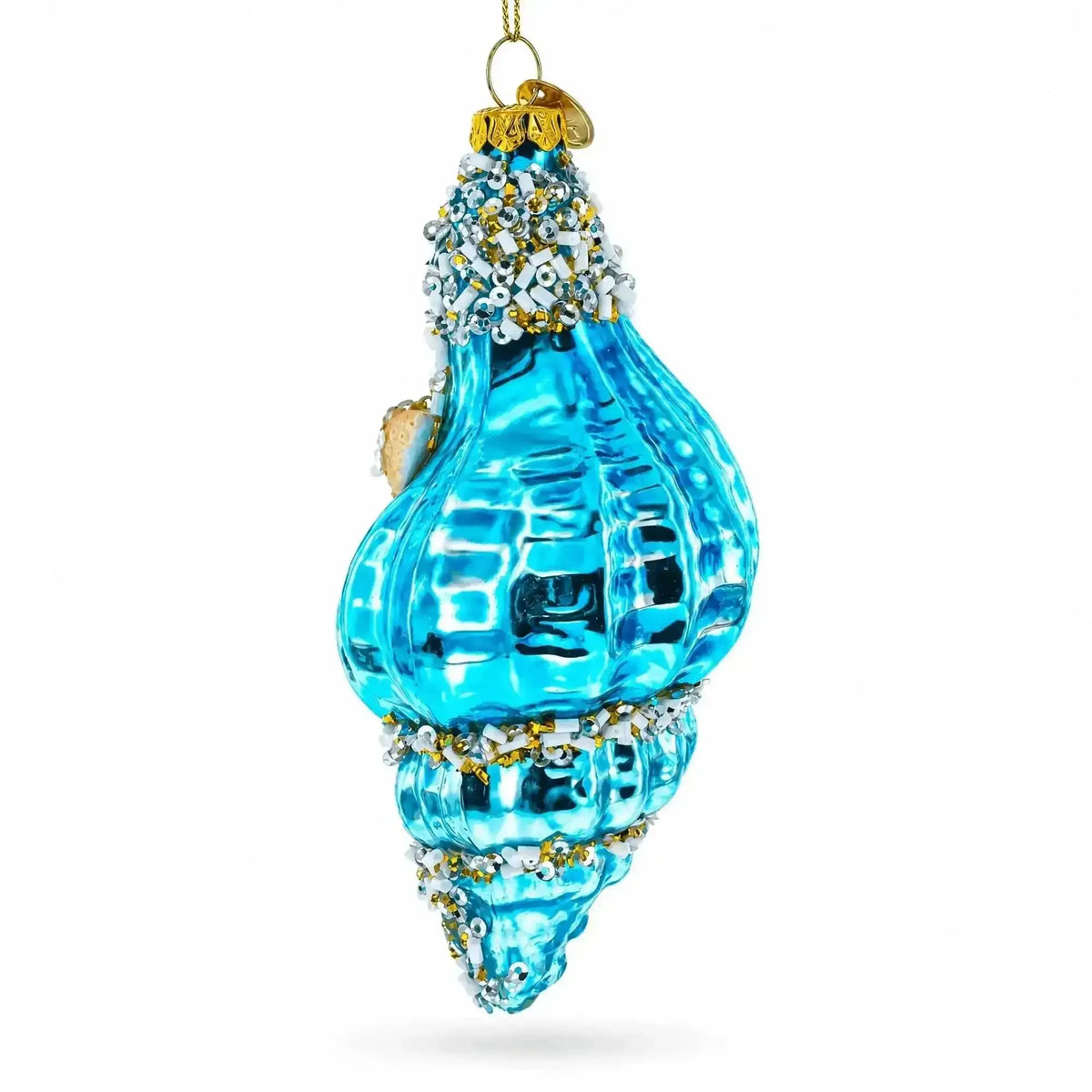 Octopus in Seashell Glass Christmas Ornament Cartsfy Inc.