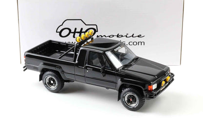 Otto 1985 Toyota Hilux SR5 Pickup Truck Glossy Black 202 1:18 STM Diecast Default Title Default Title-
