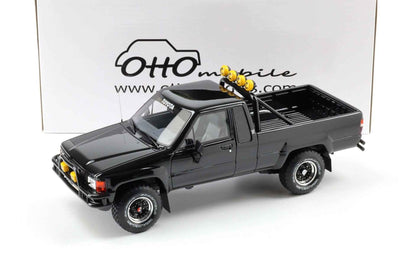 Otto 1985 Toyota Hilux SR5 Pickup Truck Glossy Black 202 1:18 STM Diecast Default Title Default Title-