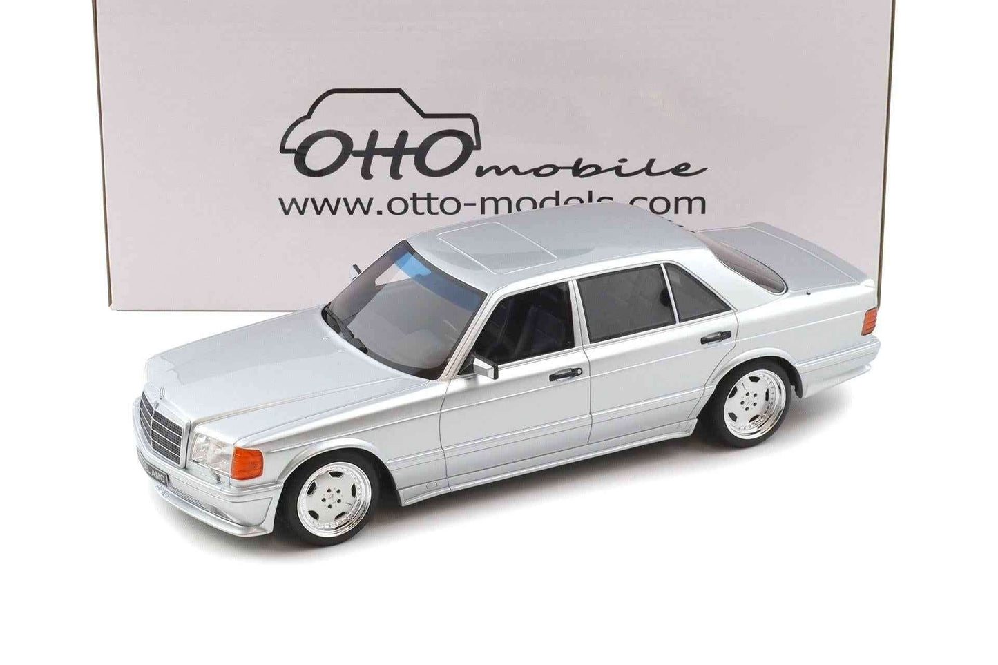 Otto 1989 Mercedes-Benz 560 6.0L SEL AMG W126 Brilliant Silver 1:18 STM Diecast Default Title Default Title-