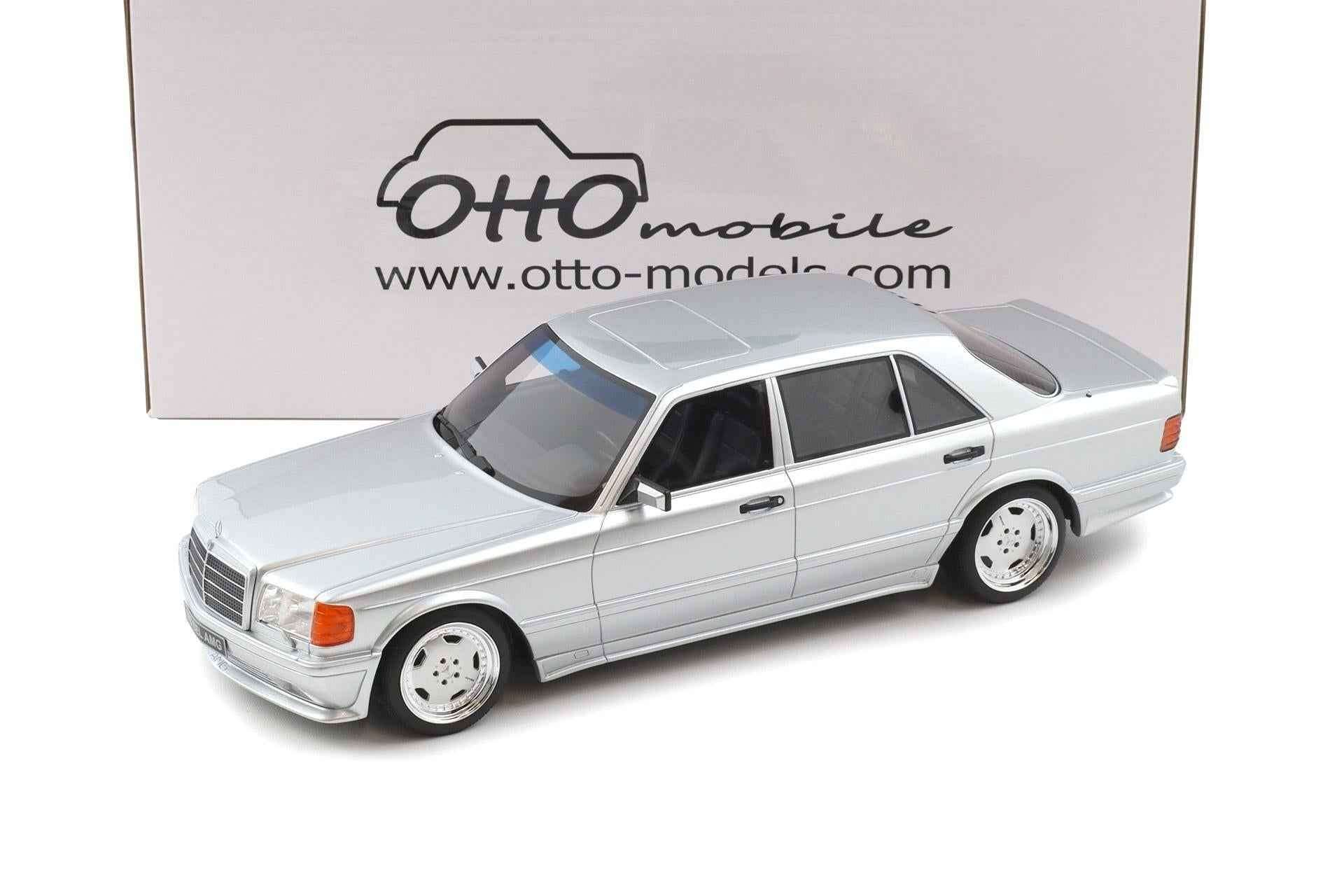 Otto 1989 Mercedes-Benz 560 6.0L SEL AMG W126 Brilliant Silver 1:18 STM Diecast Default Title Default Title-