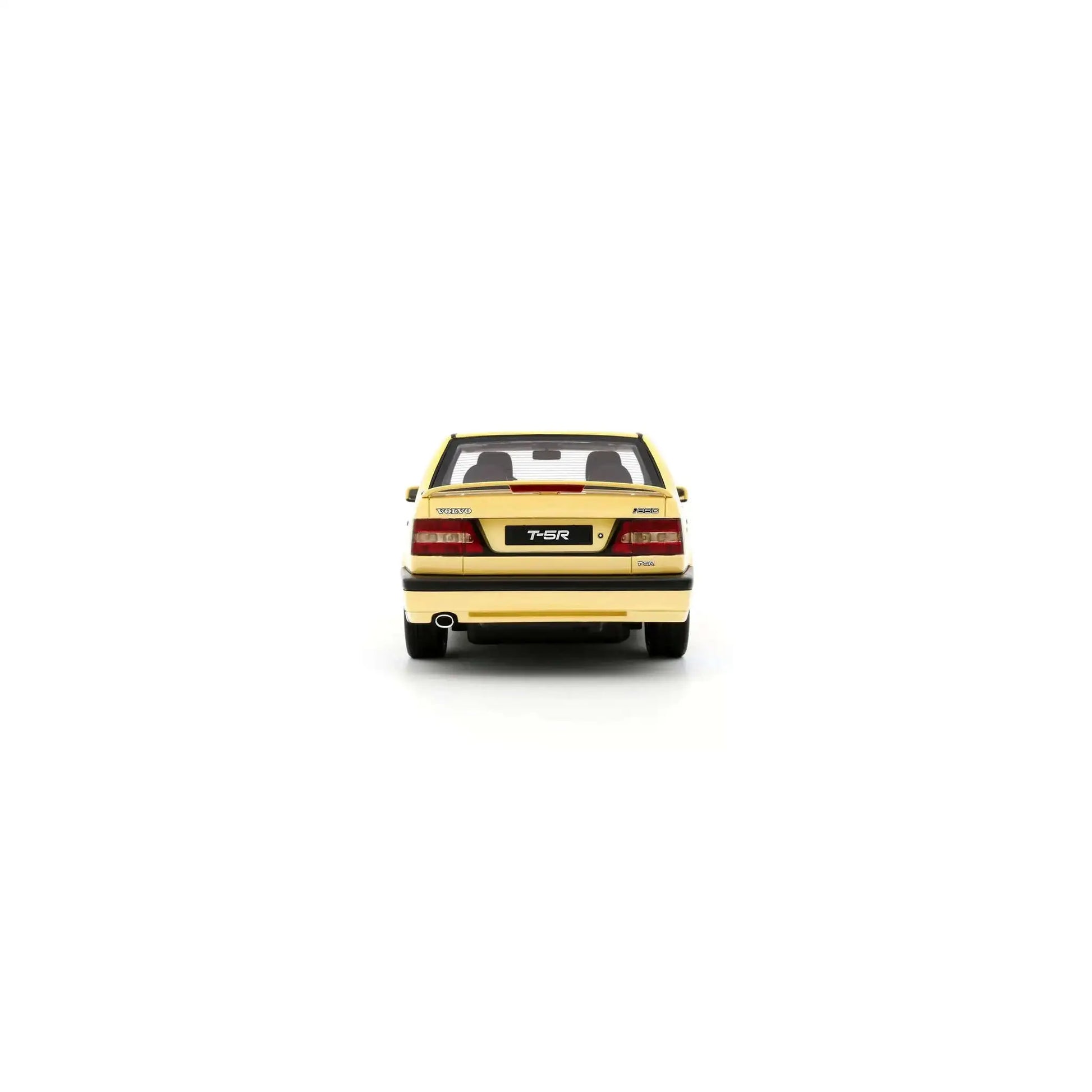 Cream yellow 1:18 Volvo 850 T5R station wagon model, rear view with T5-R badge