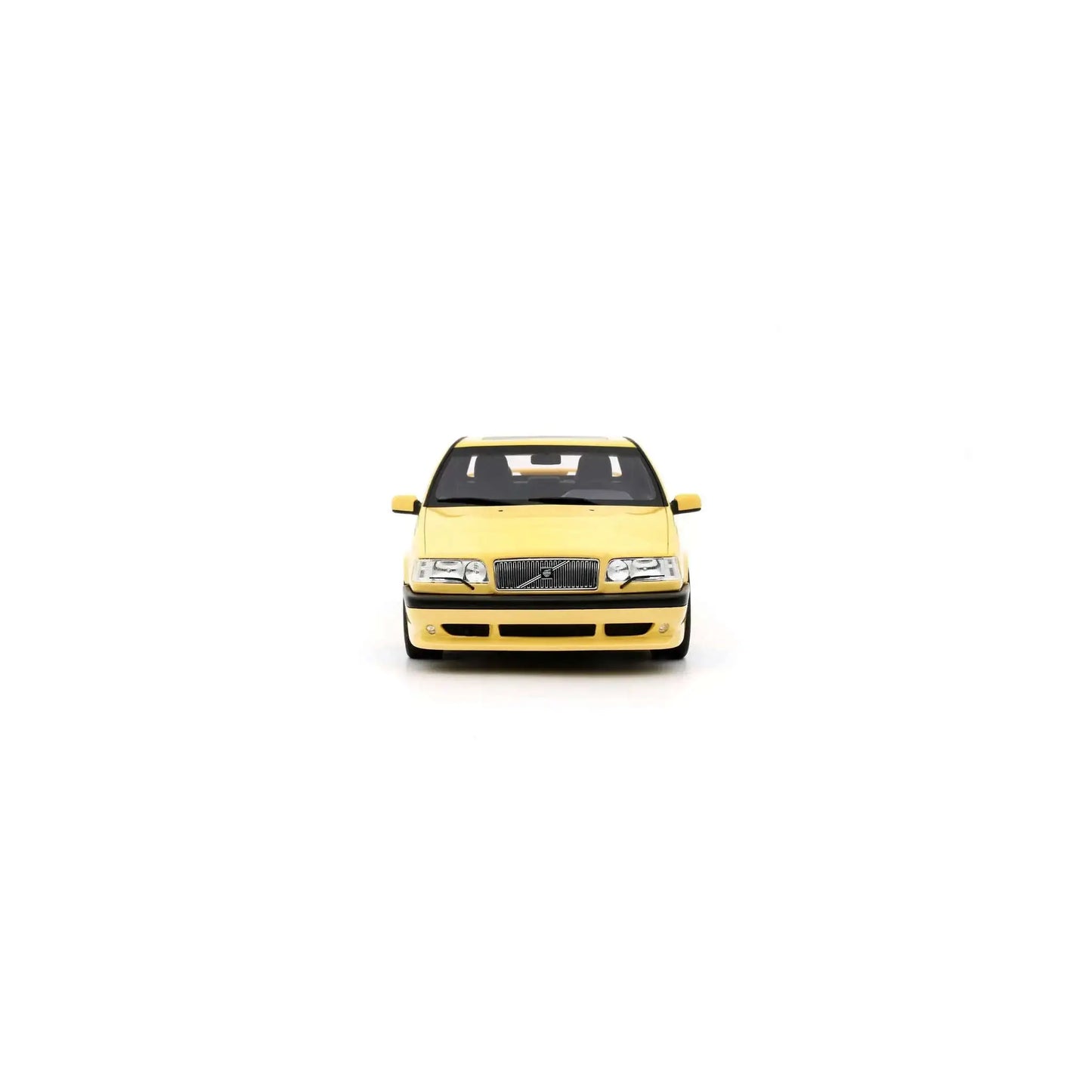 Cream yellow 1:18 Volvo 850 T5R station wagon model, front view