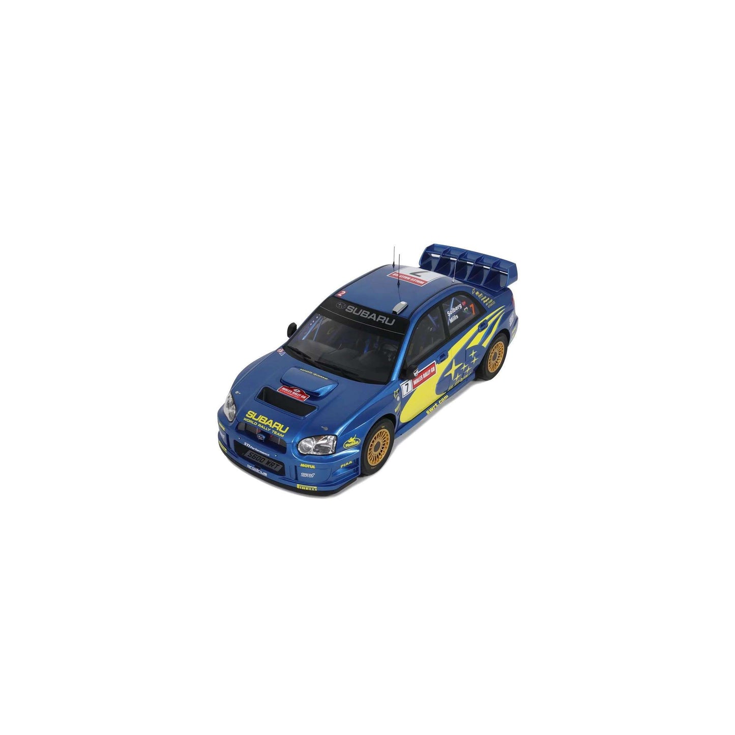 Otto 2003 Subaru Impreza WRC S9 #7 Winner Wales Rallye 2003 Blue 1:12 STM Diecast Default Title Default Title-