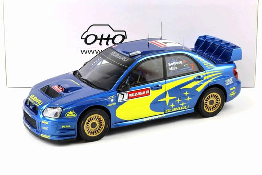 Otto 2003 Subaru Impreza WRC S9 #7 Winner Wales Rallye 2003 Blue 1:12 STM Diecast Default Title Default Title-
