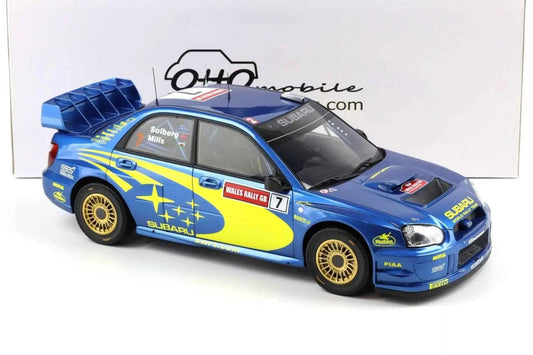 Otto 2003 Subaru Impreza WRC S9 #7 Winner Wales Rallye 2003 Blue 1:12 STM Diecast Default Title Default Title-