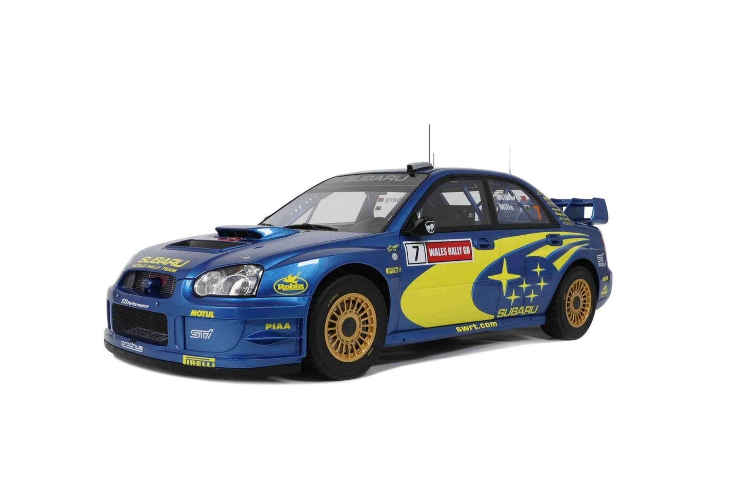 Otto 2003 Subaru Impreza WRC S9 #7 Winner Wales Rallye 2003 Blue 1:12 STM Diecast Default Title Default Title-