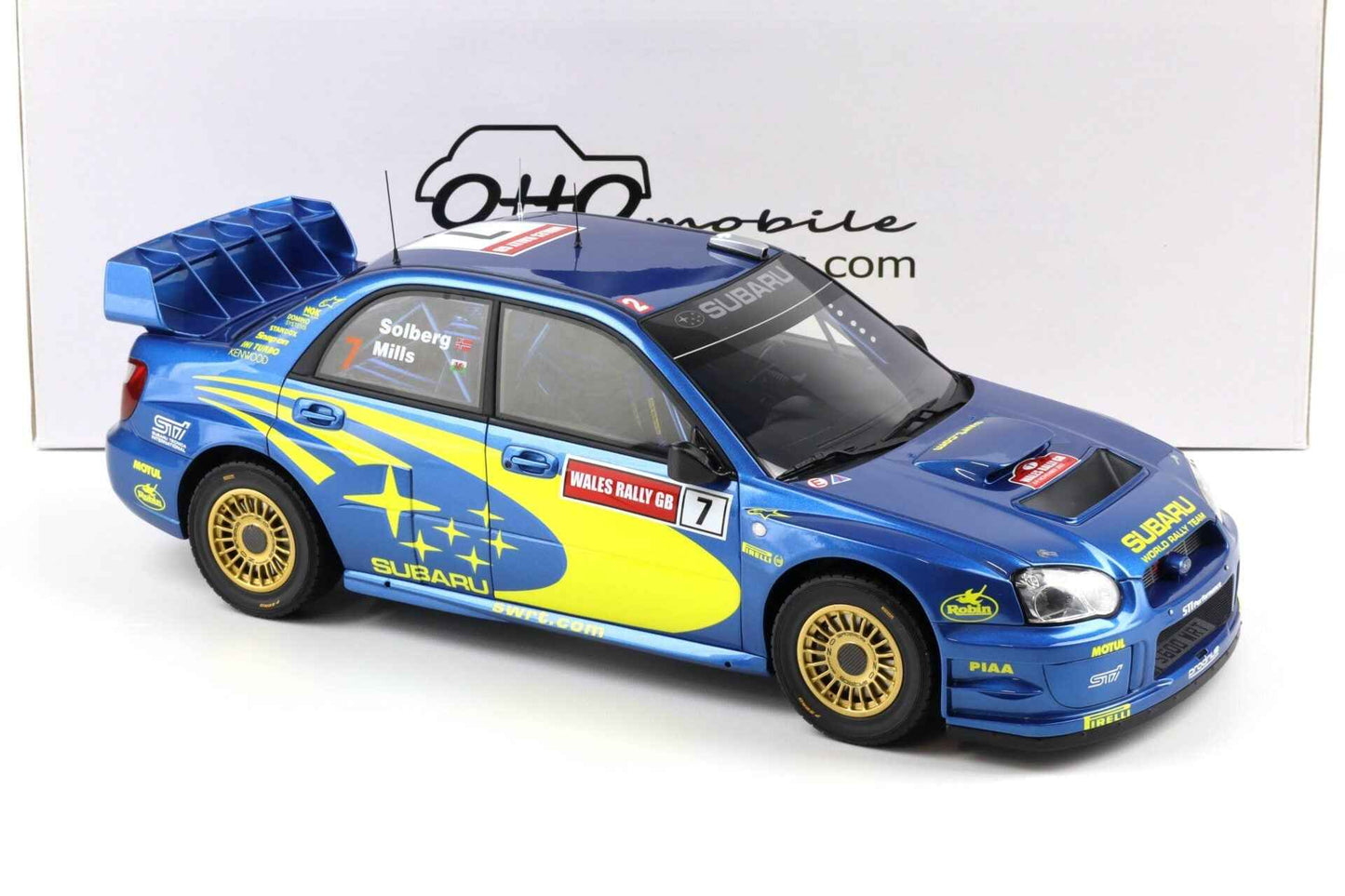 Otto 2003 Subaru Impreza WRC S9 #7 Winner Wales Rallye 2003 Blue 1:12 STM Diecast Default Title Default Title-