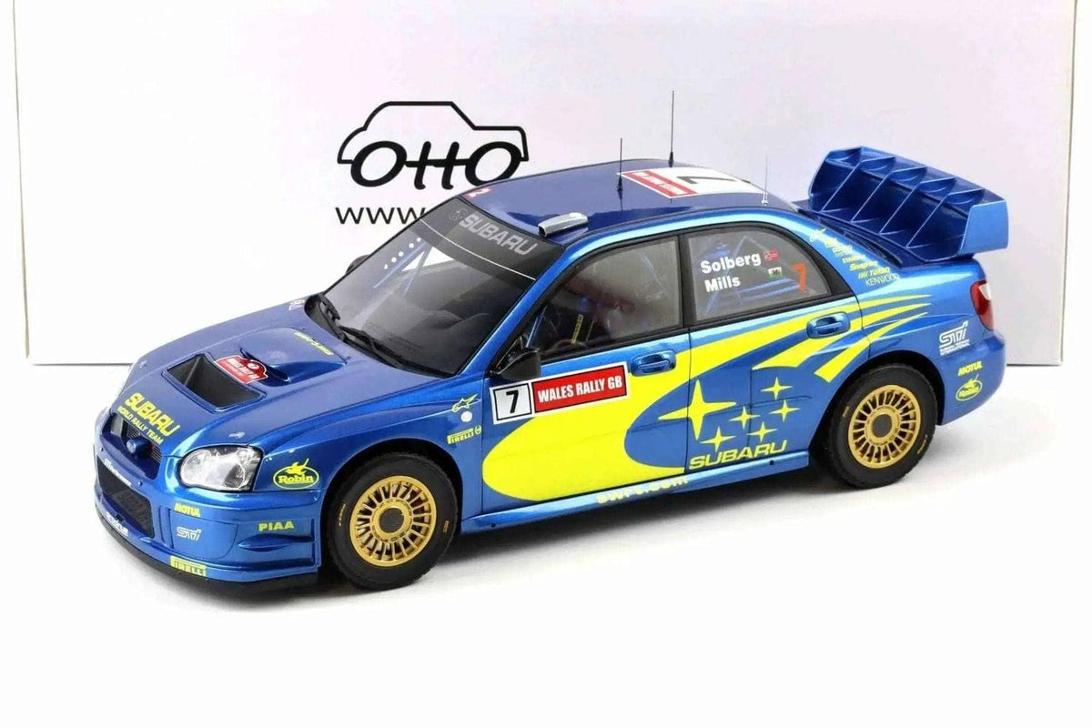 Otto 2003 Subaru Impreza WRC S9 #7 Winner Wales Rallye 2003 Blue 1:12 STM Diecast Default Title Default Title-