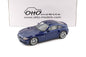 Blue metallic BMW Z4 M coupe die-cast model, front view, silver alloy wheels