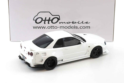 Otto 2019 Nissan Skyline GT-R R34 KRC Body Kit Pearl White QX1 1:18 Cartsfy Inc.
