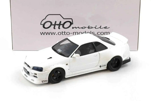 Otto 2019 Nissan Skyline GT-R R34 KRC Body Kit Pearl White QX1 1:18 Cartsfy Inc.