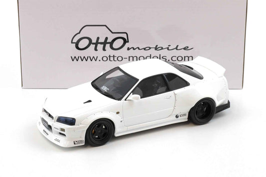 Otto 2019 Nissan Skyline GT-R R34 KRC Body Kit Pearl White QX1 1:18 Cartsfy Inc.