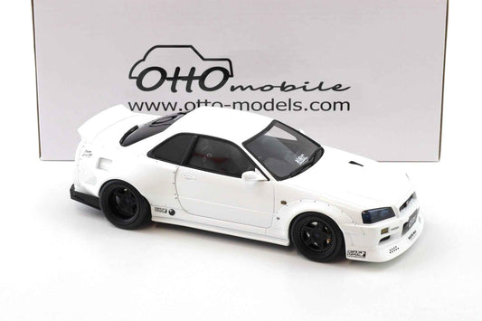 Otto 2019 Nissan Skyline GT-R R34 KRC Body Kit Pearl White QX1 1:18 Cartsfy Inc.
