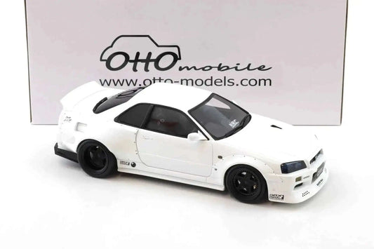 Otto 2019 Nissan Skyline GT-R R34 KRC Body Kit Pearl White QX1 1:18 Cartsfy Inc.