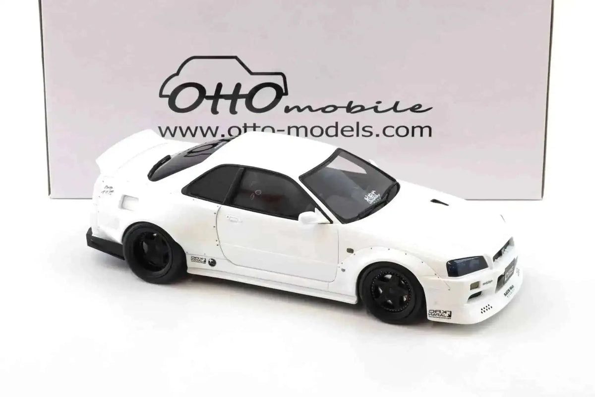 Otto 2019 Nissan Skyline GT-R R34 KRC Body Kit Pearl White QX1 1:18 Cartsfy Inc.
