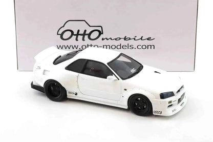 Otto 2019 Nissan Skyline GT-R R34 KRC Body Kit Pearl White QX1 1:18 Cartsfy Inc.