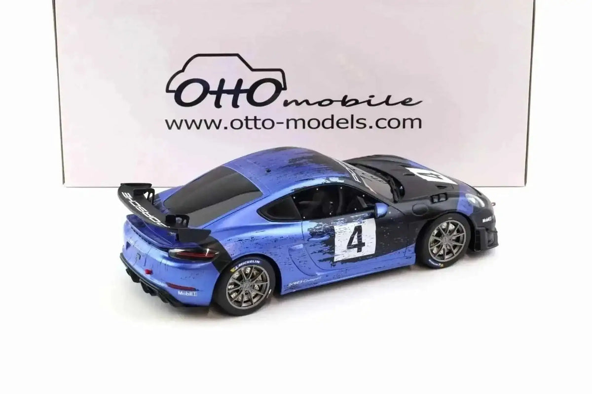 Otto 2021 Porsche 718 Cayman GT4 RS Clubsport #4 Blue & Black 1:18 Cartsfy Inc.