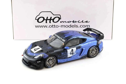 Otto 2021 Porsche 718 Cayman GT4 RS Clubsport #4 Blue & Black 1:18 Cartsfy Inc.