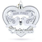 Our First Christmas Romantic Lovebirds Heart Glass Christmas Ornament Cartsfy Inc.