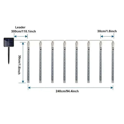 Outdoor Solar Meteor Christmas String Lights Cartsfy Inc.