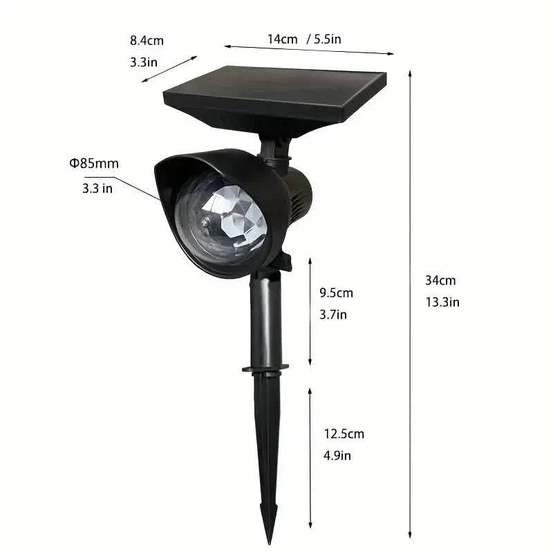 Outdoor Solar Rotating Color Projection Lamp - Cartsfy Inc.