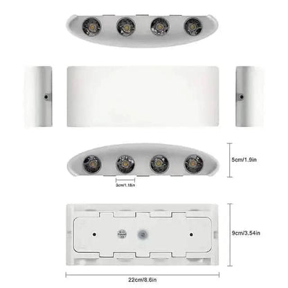 Outdoor Waterproof Wall Light DailySale White / Warm White White / Cool White Black / Warm White White / Warm White-White / Cool White-Black / Warm White-Black / Cool White-