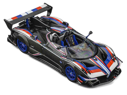 Pagani Zonda Revo Barchetta Carbon with Red White and Blue Stripes 1/64 Diecast Model Car by CM Model Cartsfy Inc.