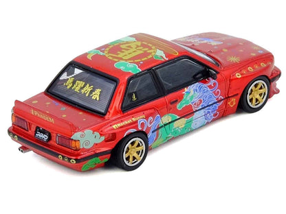 Pandem Rocket Bunny E30 "Year of the Horse - Chinese New Year 2026 Special Edition" Red Metallic with Graphics Limited Edition to 8888 pieces Worldwide 1/64 Diecast Model Car by Inno Models Miniature Motors Default Title Default Title-