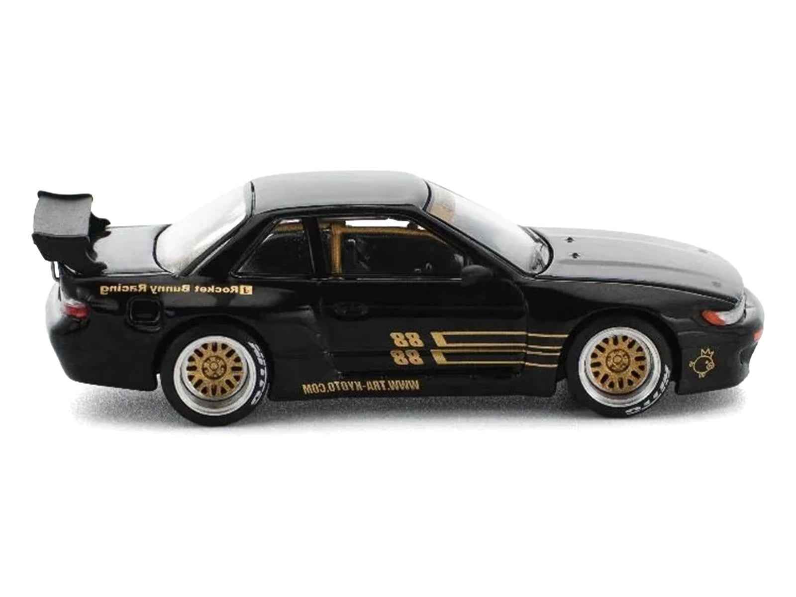 Pandem S13 RHD (Right Hand Drive) Black with Gold Accents 1/64 Diecast Model Car by Pop Race Miniature Motors Default Title Default Title-