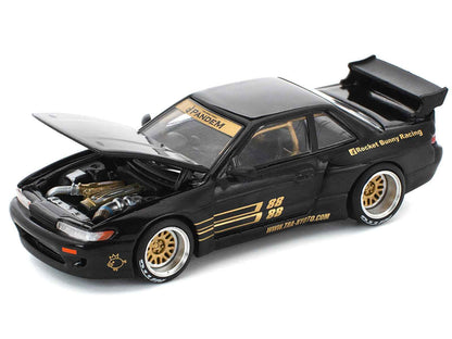 Pandem S13 RHD (Right Hand Drive) Black with Gold Accents 1/64 Diecast Model Car by Pop Race Miniature Motors Default Title Default Title-