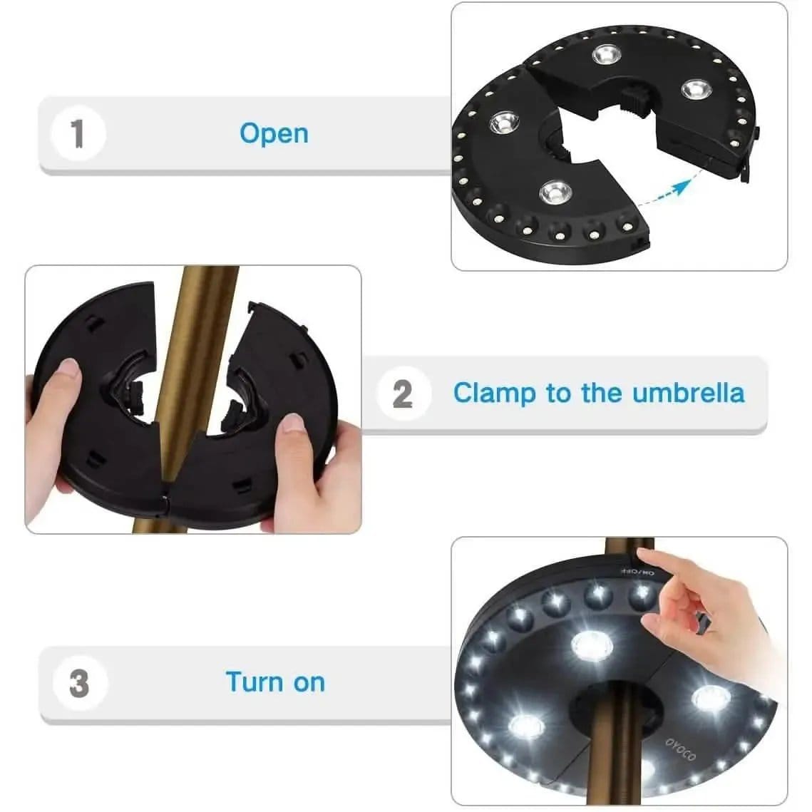 Patio Umbrella Light 3 Brightness Modes Cordless 28 LED Lights DailySale Default Title Default Title-