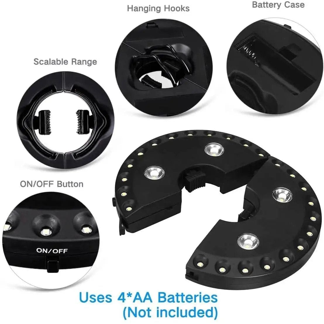 Patio Umbrella Light 3 Brightness Modes Cordless 28 LED Lights DailySale Default Title Default Title-