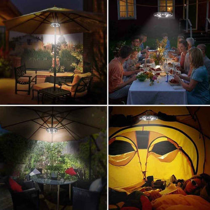 Patio Umbrella Light 3 Brightness Modes Cordless 28 LED Lights - Cartsfy Inc.
