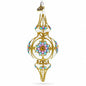 Pearl White Baroque Double-Ended Finial Drop Glass Christmas Ornament Cartsfy Inc.