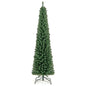 Pencil Christmas Tree with Memory Wire Branch Tips and Warm LED Lights DirectDeals 7FT 5FT 6FT 7FT-5FT-6FT-8FT-
