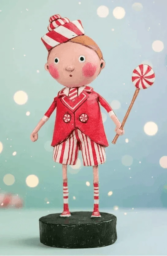 Peppermint Pete Christmas Figurine by Lori Mitchell Cartsfy Inc.